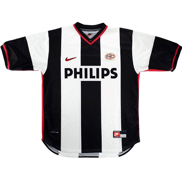 Camiseta PSV Eindhoven Segunda equipo Retro 1998 2000 Negro Blanco